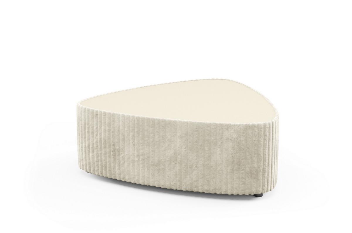 COUCHTISCH LINEO 89 cm Wohnzimmertisch gepolstert Beige - Beige, Holzwerkstoff/Textil (96/89/42cm) - MASSENO