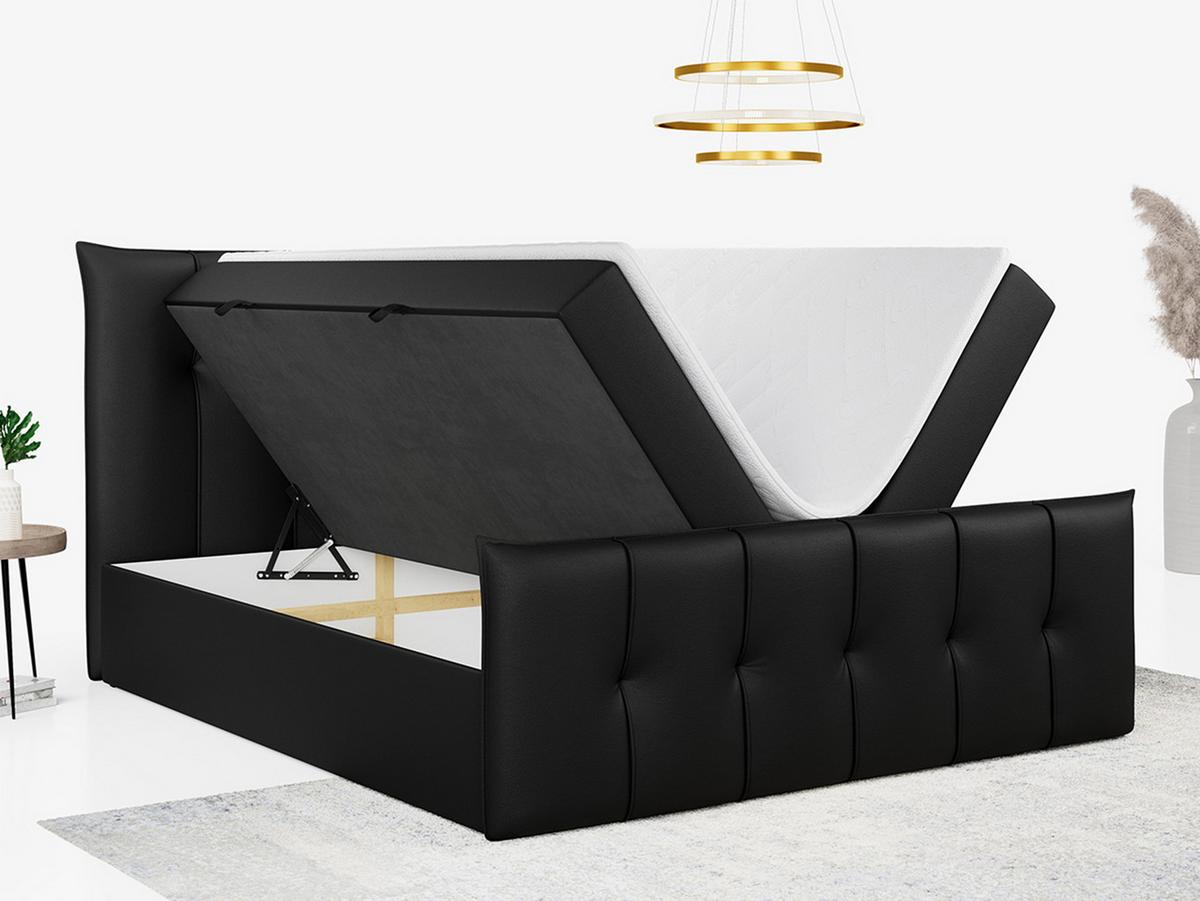 BOXBETT PREMIUM 11 140/200 Schwarz Kunstleder - H3 - Schwarz, Holz/Textil (140/200cm) - MKS