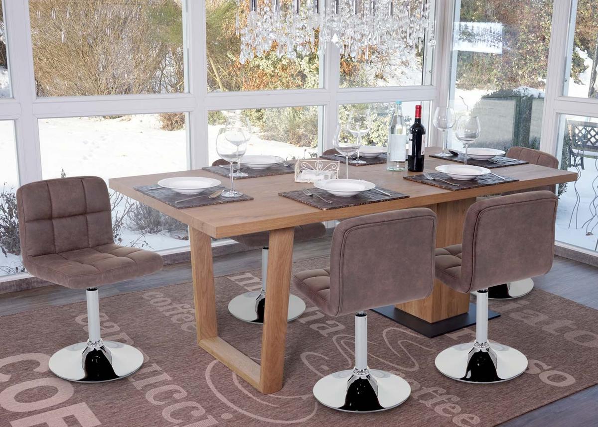 ESSZIMMERSTUHL Dunkelbraun 6er-Set - Dunkelbraun, Textil (45/78/48cm) - MCW