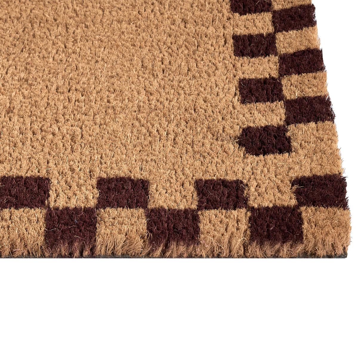 FUSSMATTE Beige/Braun 60/90 cm Kokosfasern Sagada - Beige, Textil (60/90cm) - Beliani