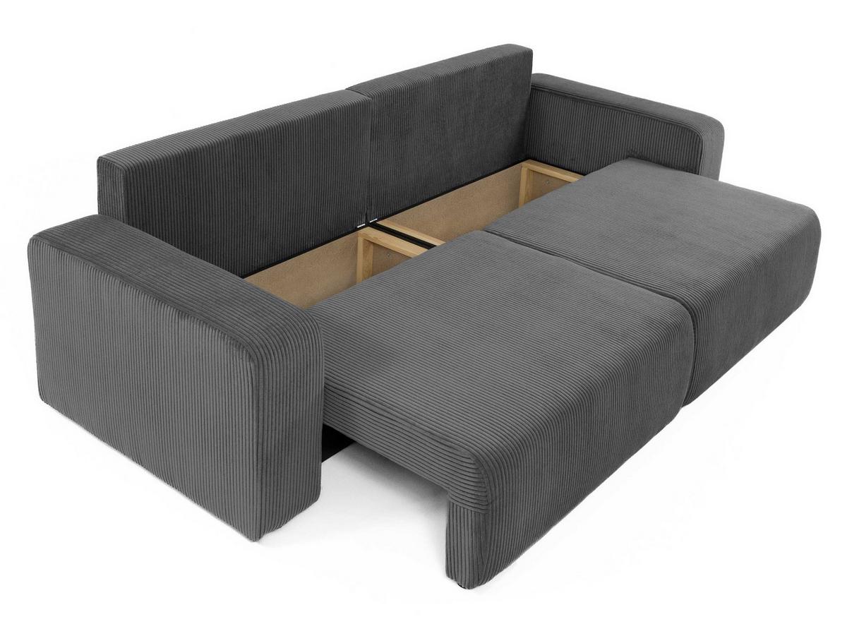 SCHLAFSOFA Piano Cord - Schwarz/Naturfarben, Holz/Kunststoff (245/82/92cm) - MIRJAN24