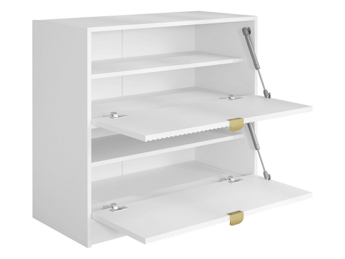 SCHUHSCHRANK Tireno 2K - Goldfarben/Schwarz, Holzwerkstoff/Kunststoff (80/75/40cm) - MIRJAN24