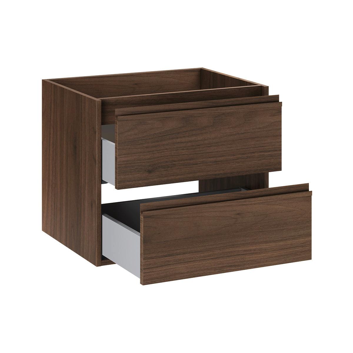 WASCHTISCHUNTERSCHRANK 60cm Edmé Dunkles Holz - Dunkelbraun, Holzwerkstoff (60/52.2/46cm) - Petits-meubles