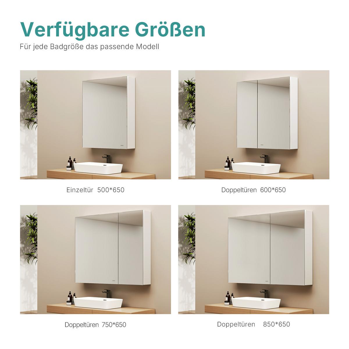 SPIEGELSCHRANK Schwarz 85/65/14,5 cm - Schwarz, Metall (85/65/14.5cm) - EMKE
