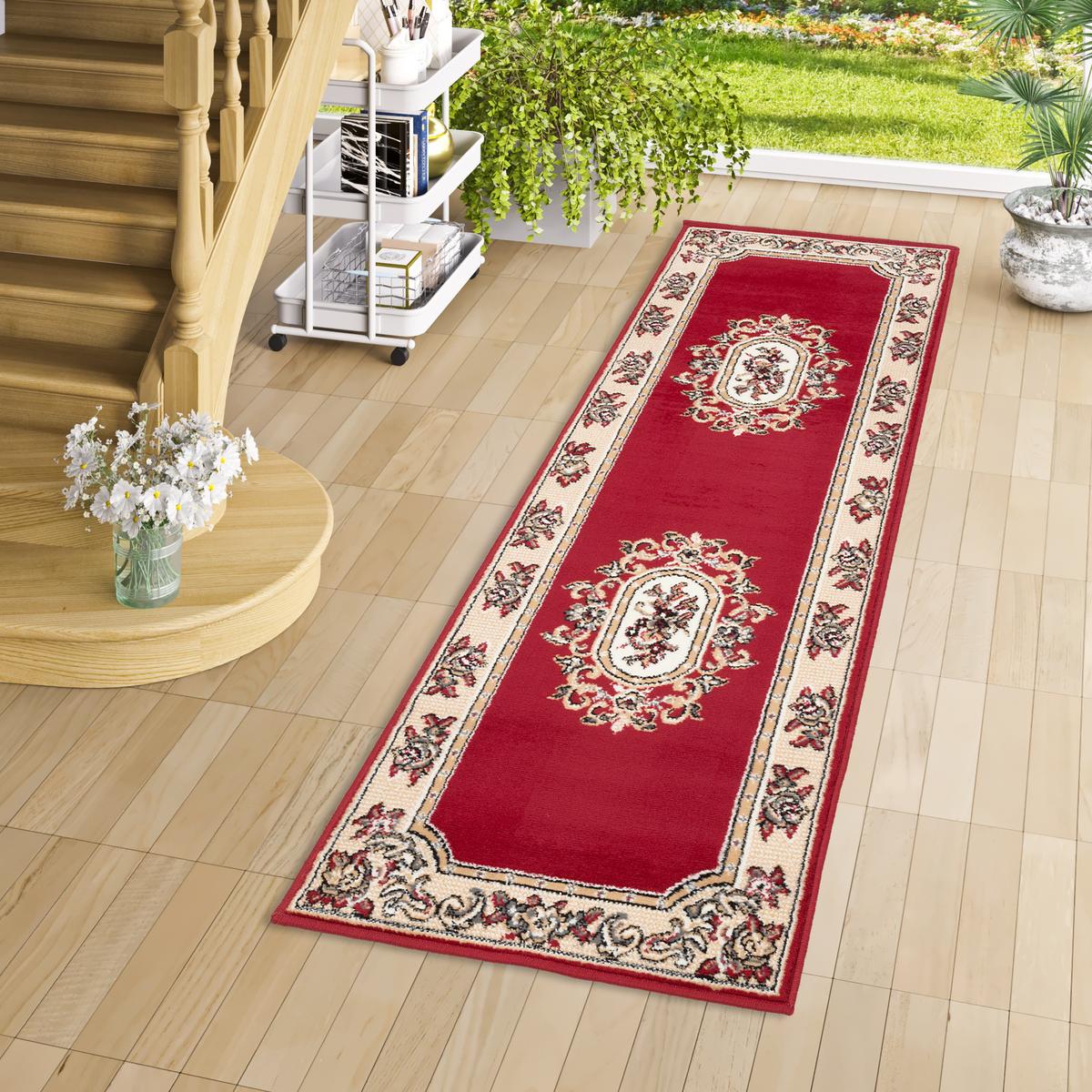 ORIENT VELOURS TEPPICH LÄUFER TRENDLINE - Rot, Textil (70/140cm) - Pergamon