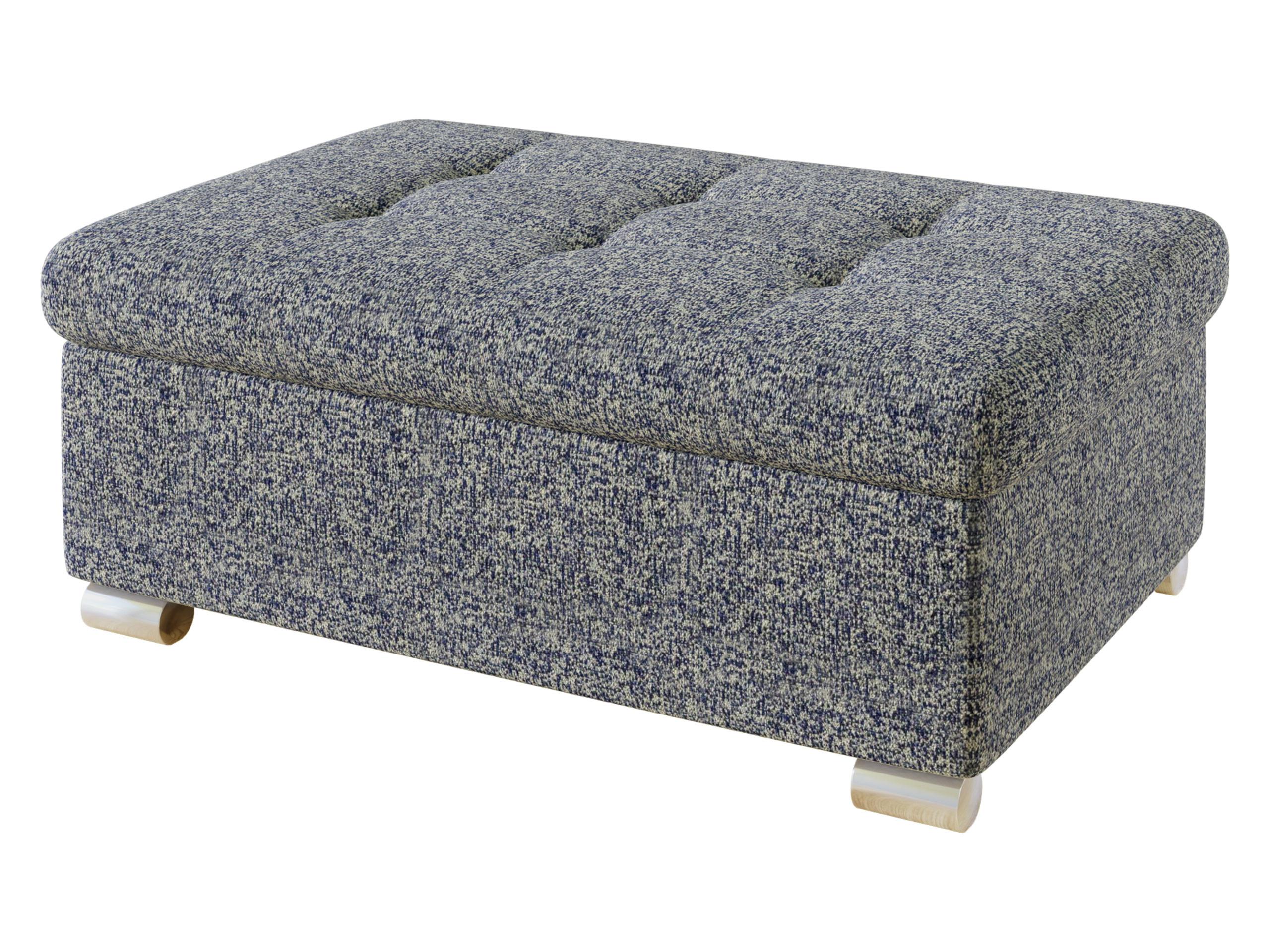 POLSTERHOCKER Niko Groß - Silberfarben/Multicolor, Holz/Textil (96/41/70cm) - MIRJAN24