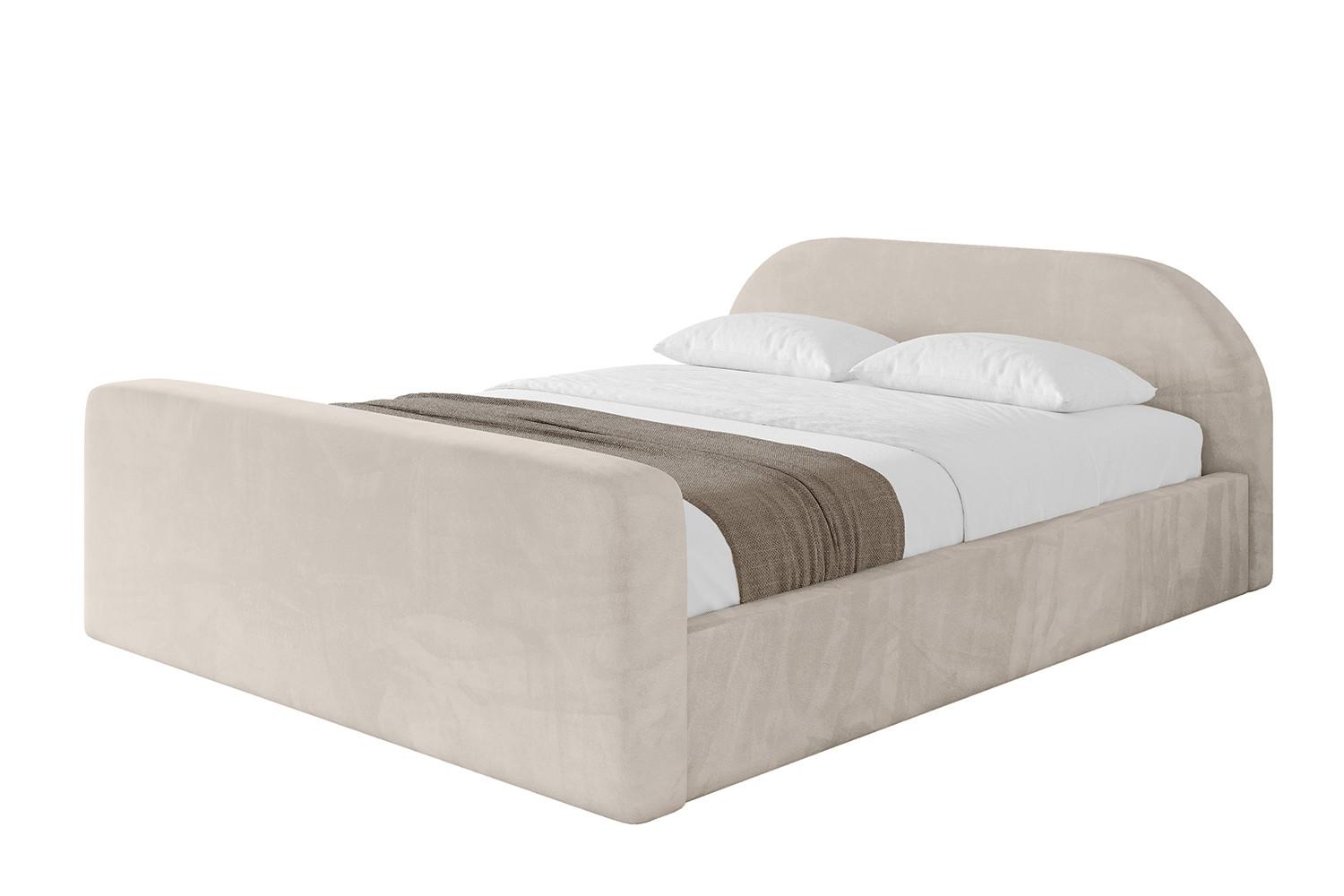 POLSTERBETT mit Bettkasten, Fußteil und Lattenrost, Boxbett mit Matratze H3/H4 - TIVON-Z-V1 180x200 Beige - Beige, Holzwerkstoff/Textil (180/200cm) - ALTDECOR