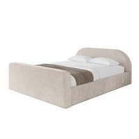 POLSTERBETT mit Bettkasten, Fußteil und Lattenrost, Boxbett mit Matratze H3/H4 - TIVON-Z-V1 180x200 Beige - Beige, Holzwerkstoff/Textil (180/200cm) - ALTDECOR