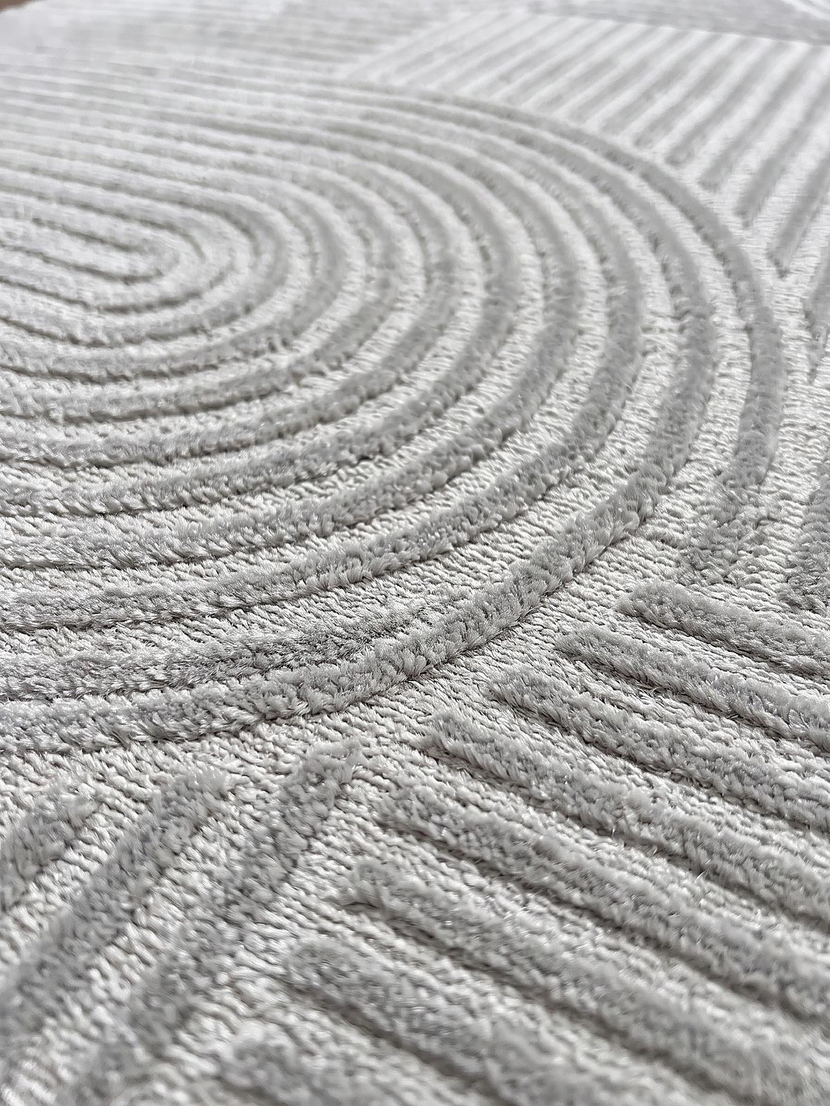 TEPPICH Kurzflor ERESMA Geometrisch Polyester Grau 80 x 150 cm - Grau, Textil (80/150cm) - KADIMA DESIGN
