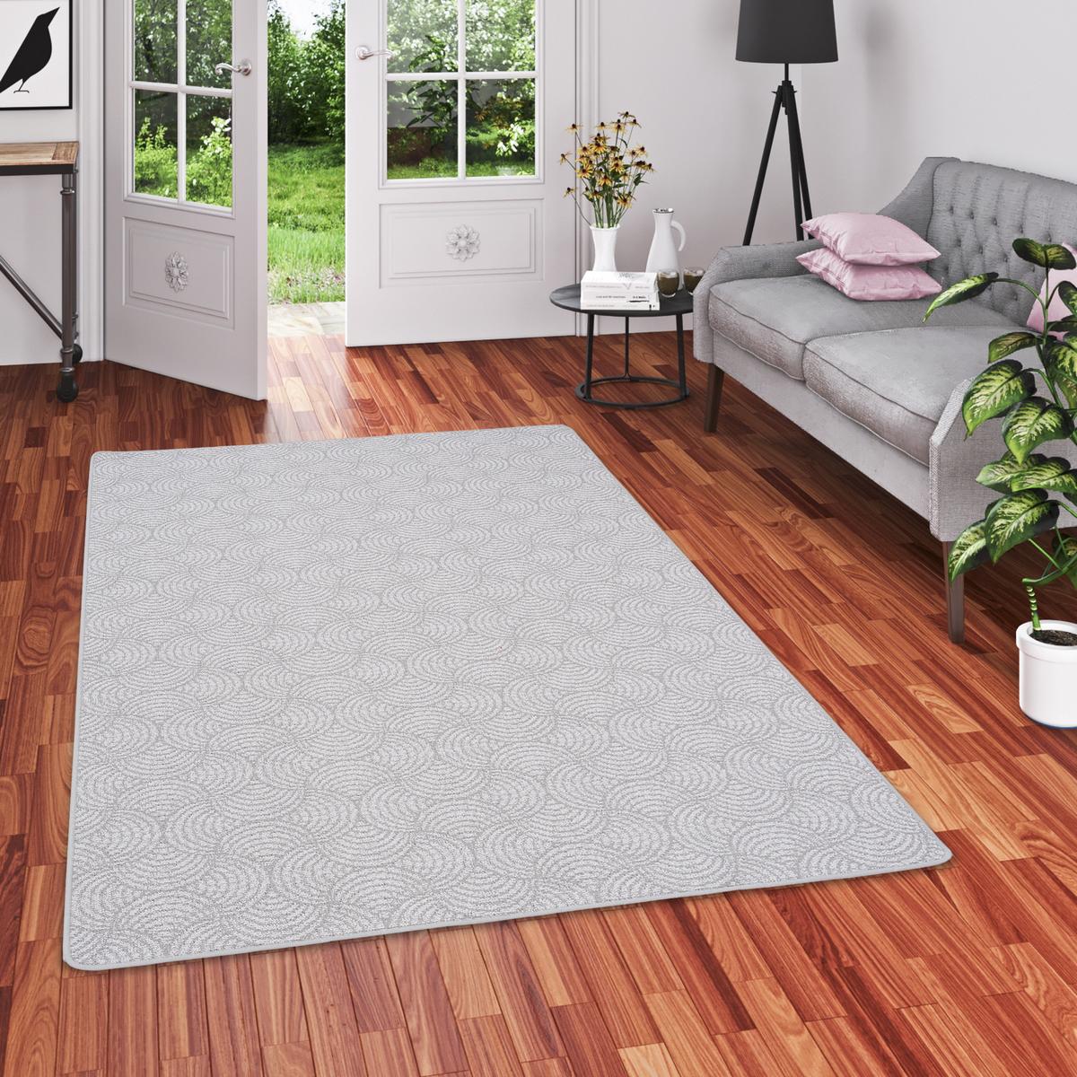 FEINSCHLINGE DESIGNER TEPPICH CIRCLE - Grau, Textil (133/133cm) - Snapstyle