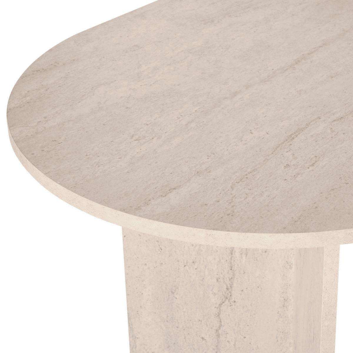 ESSTISCH mit ovaler Tischplatte L200 cm 90/200/75 cm - Beige, Holzwerkstoff (96/90/75cm) - Calicosy
