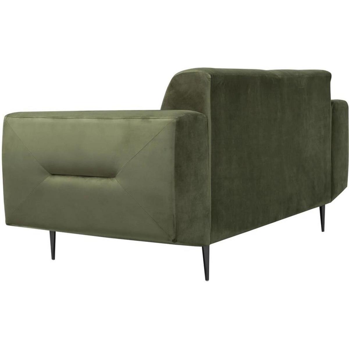 2-SITZER SOFA Venezia olivgrün mit goldenen Beinen - Goldfarben/Olivgrün, Textil (172/85/94cm) - Beautysofa