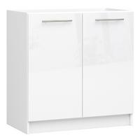 UNTERSCHRANK Weiß, Weiß Glanz 82/80/46 - Weiß Hochglanz/Weiß, Holzwerkstoff (80/82/46cm) - RAUMHIRSCH FURNITURE