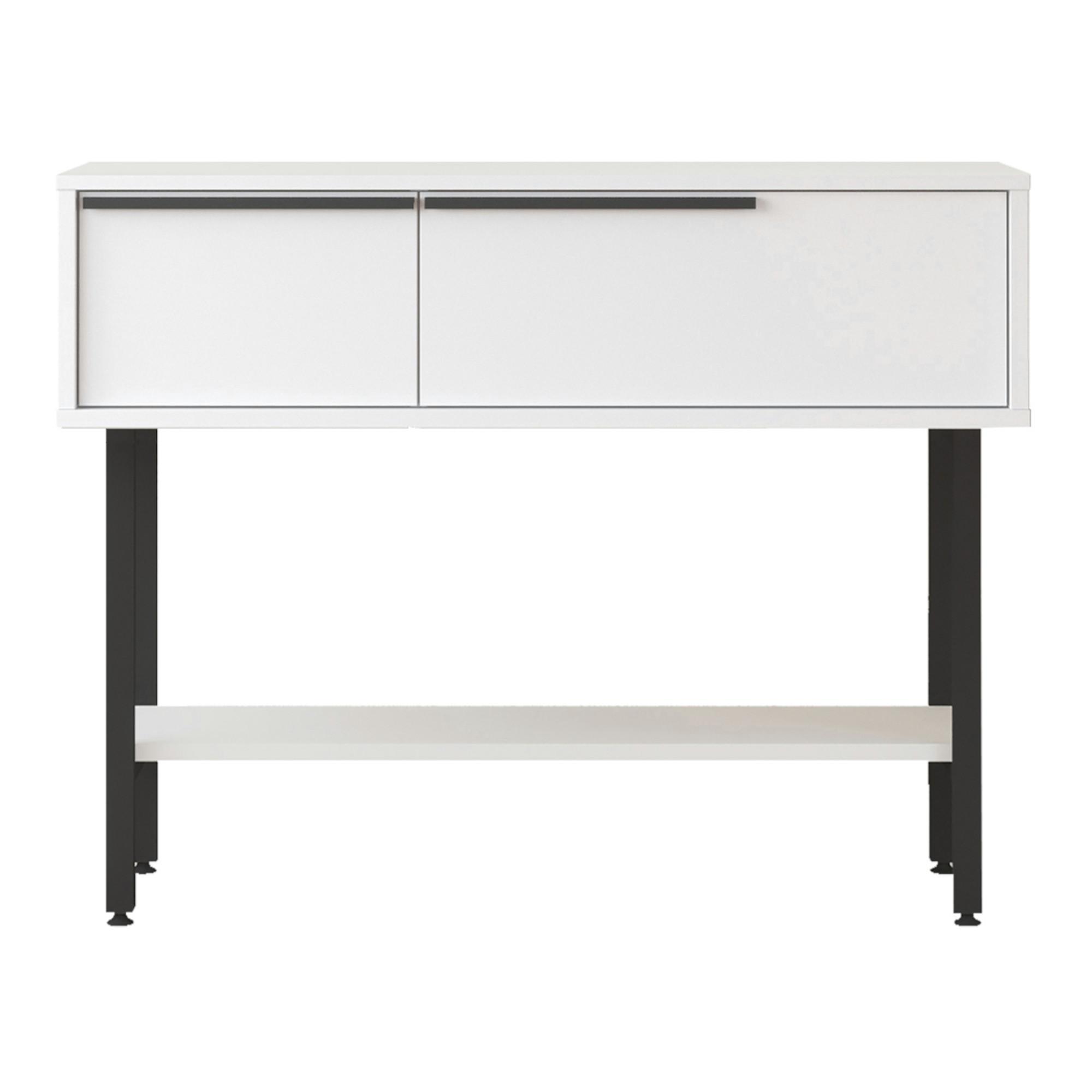 KONSOLENTISCH Vesanto - Schwarz/Weiß, Holzwerkstoff/Metall (100/29.5/76cm) - [en.casa]