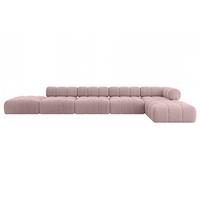 ECKSOFA modulares Sofa Kerru-L3 - 475x190x70 cm Rosa Cord - Rosa, Holzwerkstoff/Textil (475/190cm) - ALTDECOR