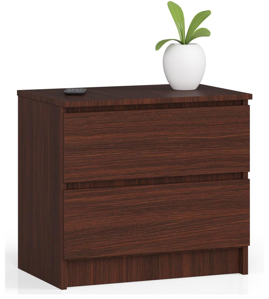 KOMMODE Dunkelbraun 55/60/40 - Dunkelbraun, Holzwerkstoff (60/55/40cm) - RAUMHIRSCH FURNITURE