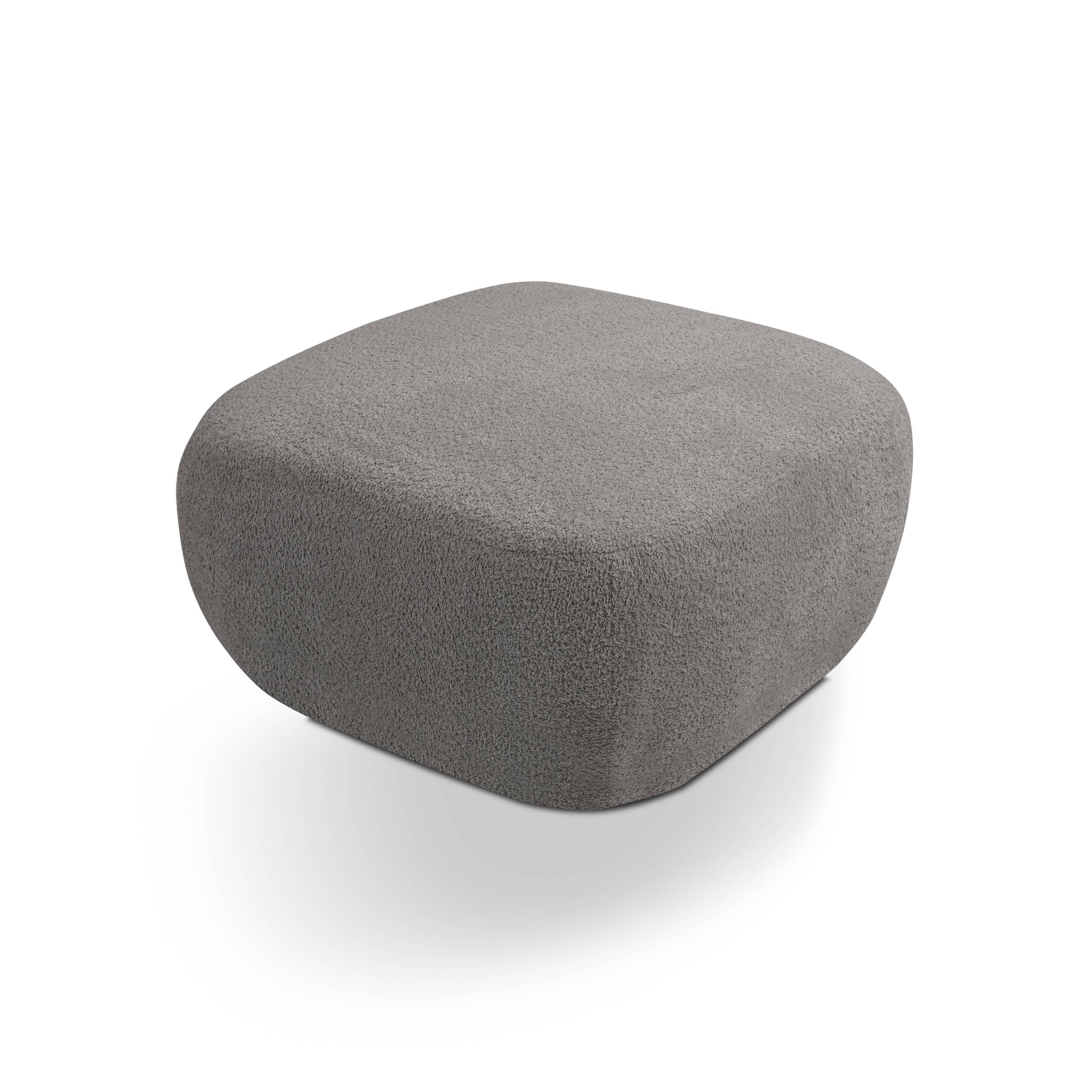 POLSTERHOCKER AMICO Modern Sitzhocker, Fußhocker Grau - Grau, Holzwerkstoff/Kunststoff (75/39/75cm) - MASSENO