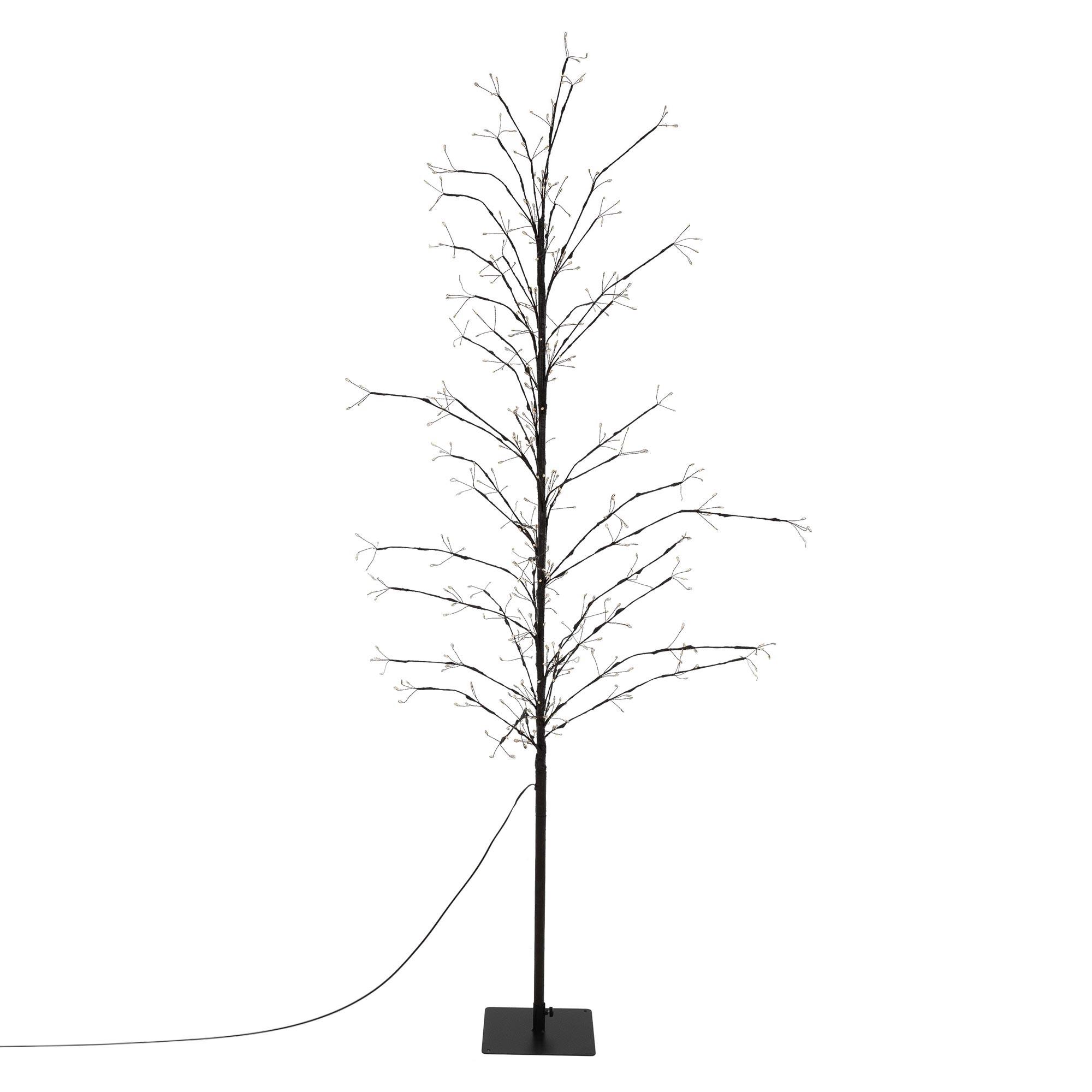 LED-BAUM 180 cm 480LED Warmweiß Timer Außen Flexibel Zweige - Schwarz, Kunststoff (180cm) - ECD-Germany
