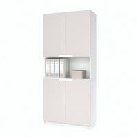 BÜROSCHRANK Logan Fronten in Cashmere - Kaschmir, Holzwerkstoff (82/184/37cm) - Vladon