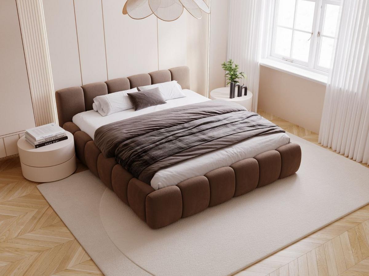 POLSTERBETT Cloud low 160x200 Braun - Braun, Textil (160/200cm) - Graingold
