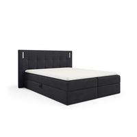 BOXBETT Martim - Schwarz, Holzwerkstoff/Textil (120/200cm) - Fun Möbel