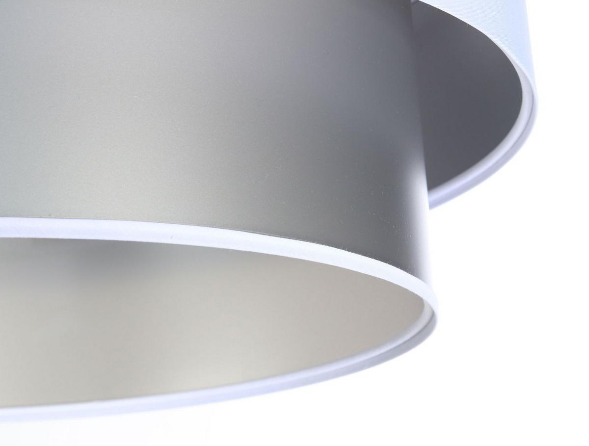 HÄNGELEUCHTE Silber 40/20 cm - Silberfarben/Weiß, Kunststoff (40/1/20cm) - ONZENO