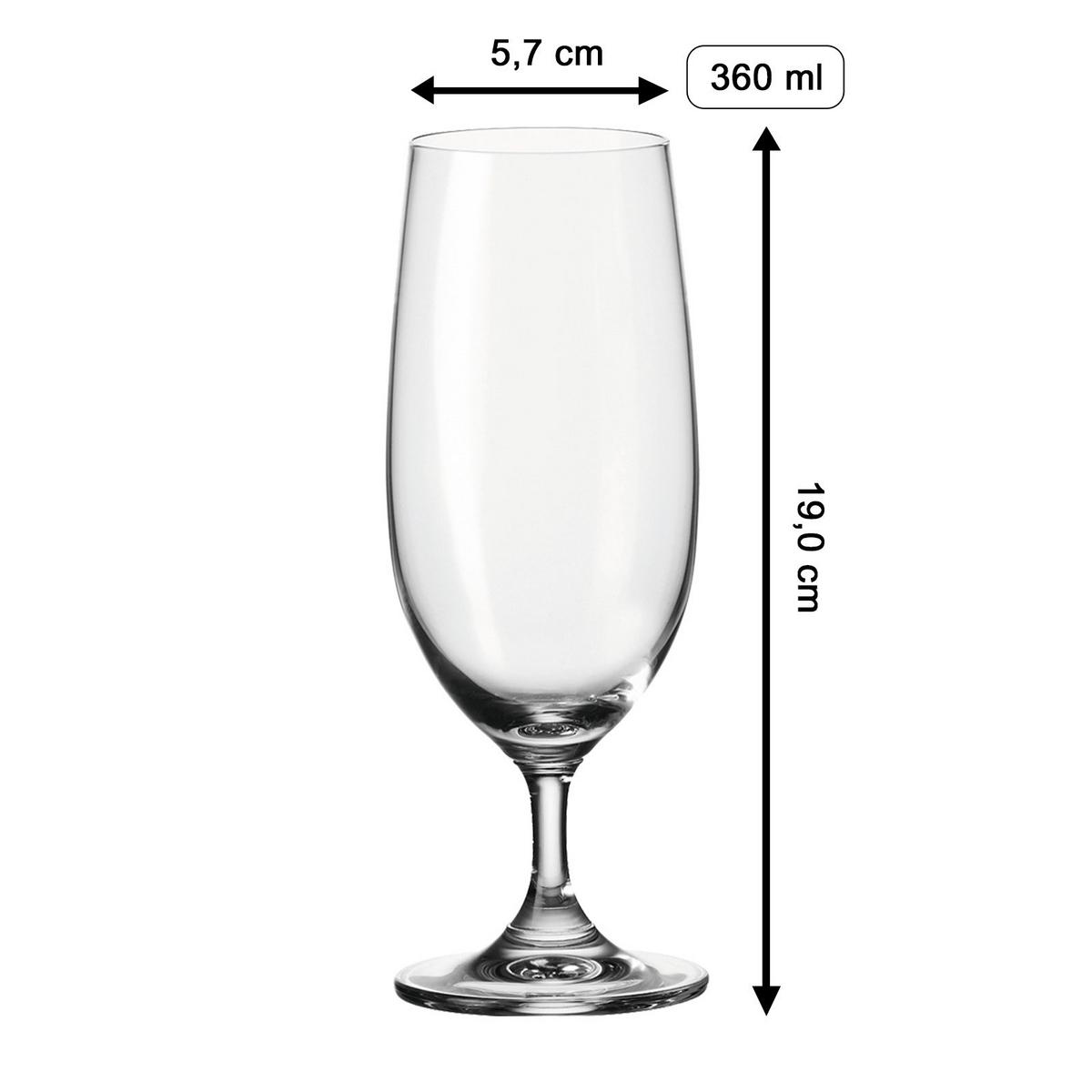 BIERTULPE PILSGLAS MIT GRAVUR 60. Jubiläum transparent 360 ml - Transparent, Glas (0.36L) - LUXENTU