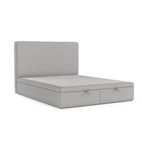 POLSTERBETT Hush mit Stauraum 120/200 cm Grau im Megan Stoff - Schwarz/Grau, Holz/Holzwerkstoff (120/200cm) - AltaBeds