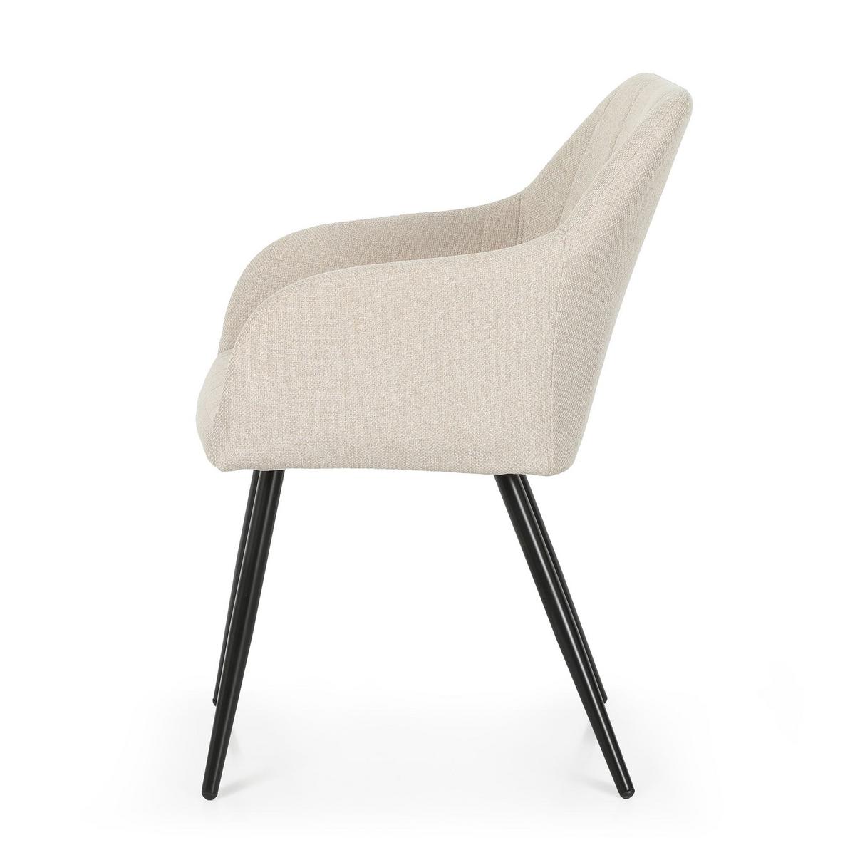 POLSTERSTUHL 4er Set, Metallbeine Beige, Gold, x 54/82/58 - Beige, Textil (54/82/51cm) - RAUMHIRSCH FURNITURE