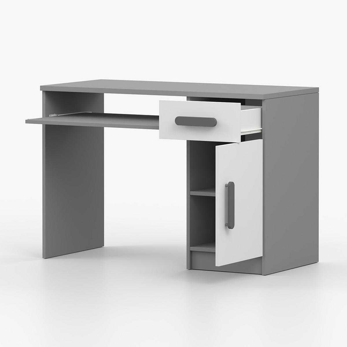 KINDERSCHREIBTISCH Jonas II 08 110 cm, 110/75/50, grau - Grau, Holzwerkstoff (110/75/50cm) - imoebel24