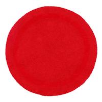 BADEMATTE 80 cm rund, 100% Baumwolle, wendbar - Rot, Textil (80/80cm) - Homescapes