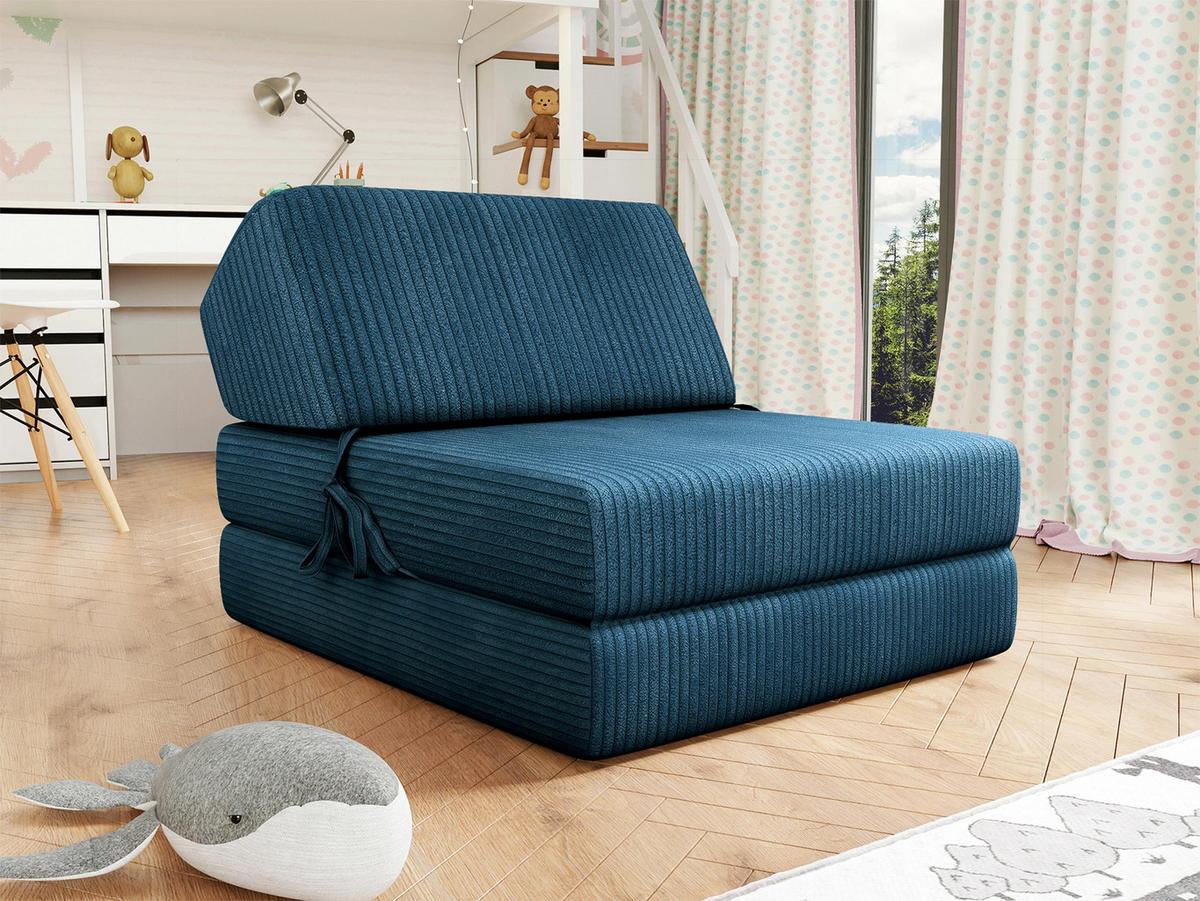 KLAPPSOFA Kevin Cord - Blau, Textil (73/58/90cm) - MIRJAN24