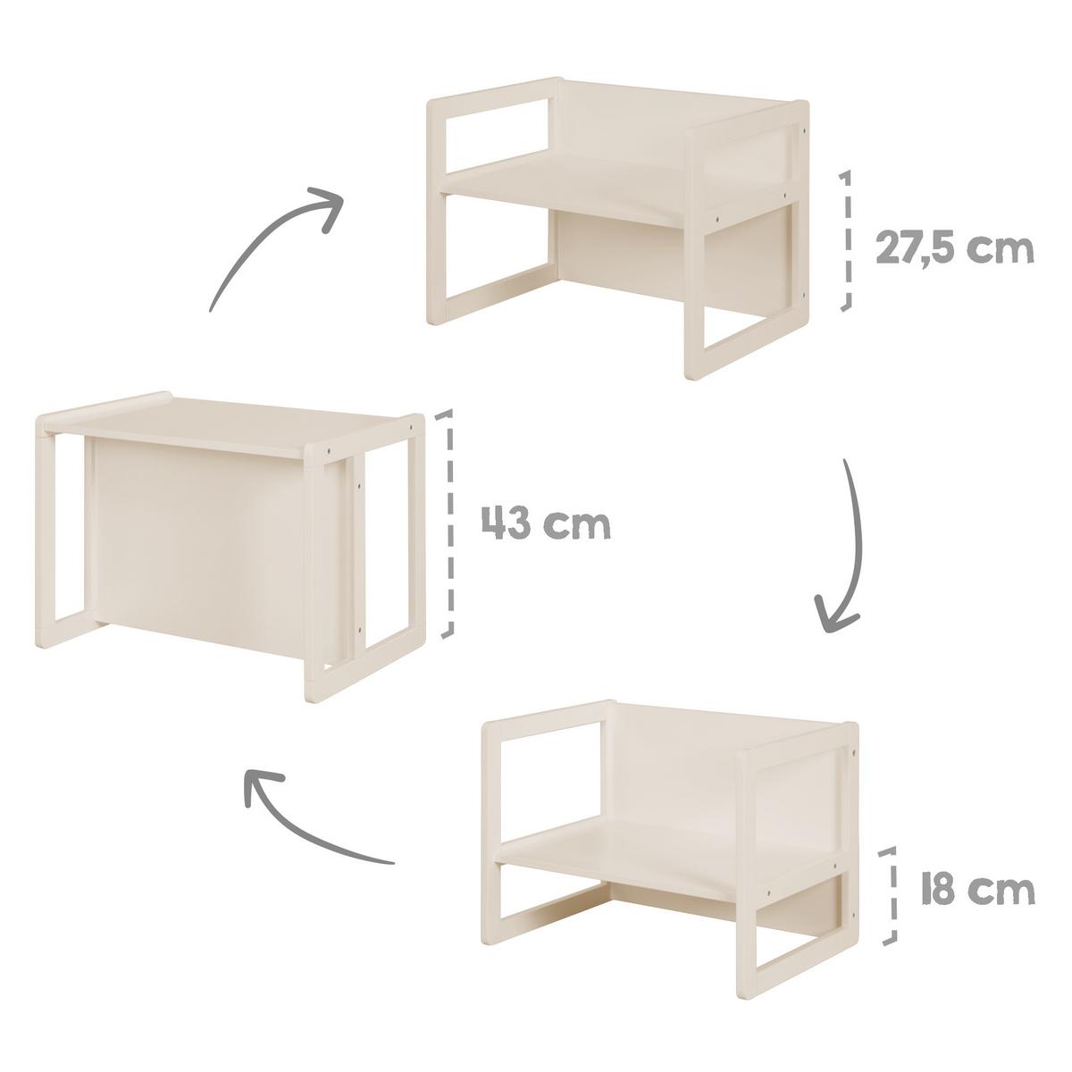 KINDERSITZGRUPPE 3in1 - Kaschmir, Holzwerkstoff (61/44/44cm) - Roba