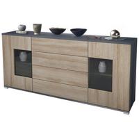 SIDEBOARD Grömitz Eiche sägerau - Eiche San Remo, Holzwerkstoff (166.5/75.5/35cm) - Vladon