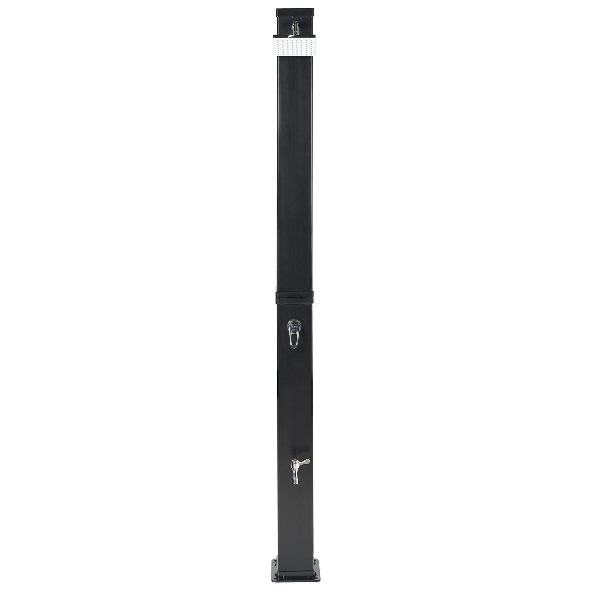 FREISTEHENDE solarbetriebene Gartendusche Schwarz Yaracuy - Schwarz, Kunststoff (19/217/19cm) - Beliani