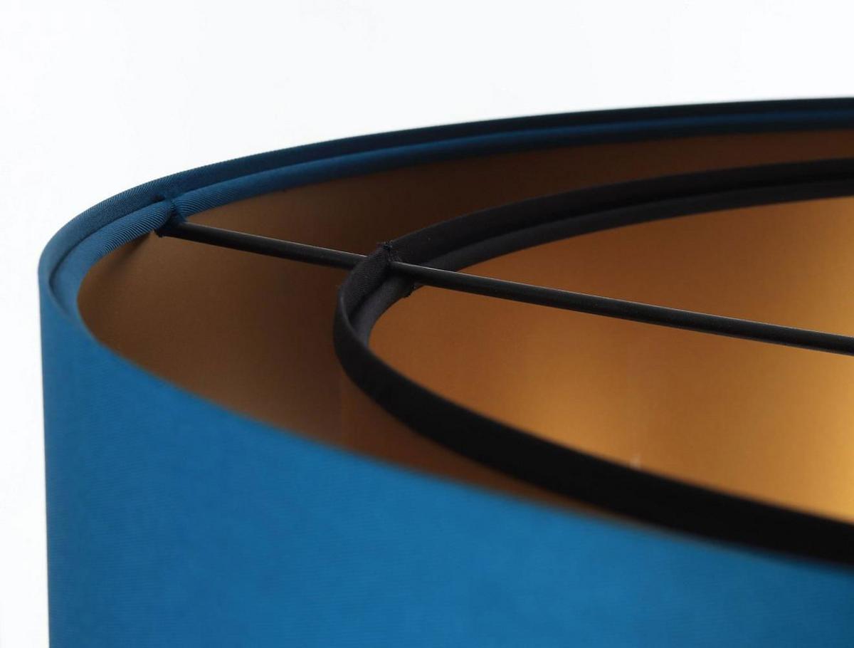 HÄNGELEUCHTE Blau 60/20 cm - Blau/Goldfarben, Kunststoff (60/1/20cm) - ONZENO