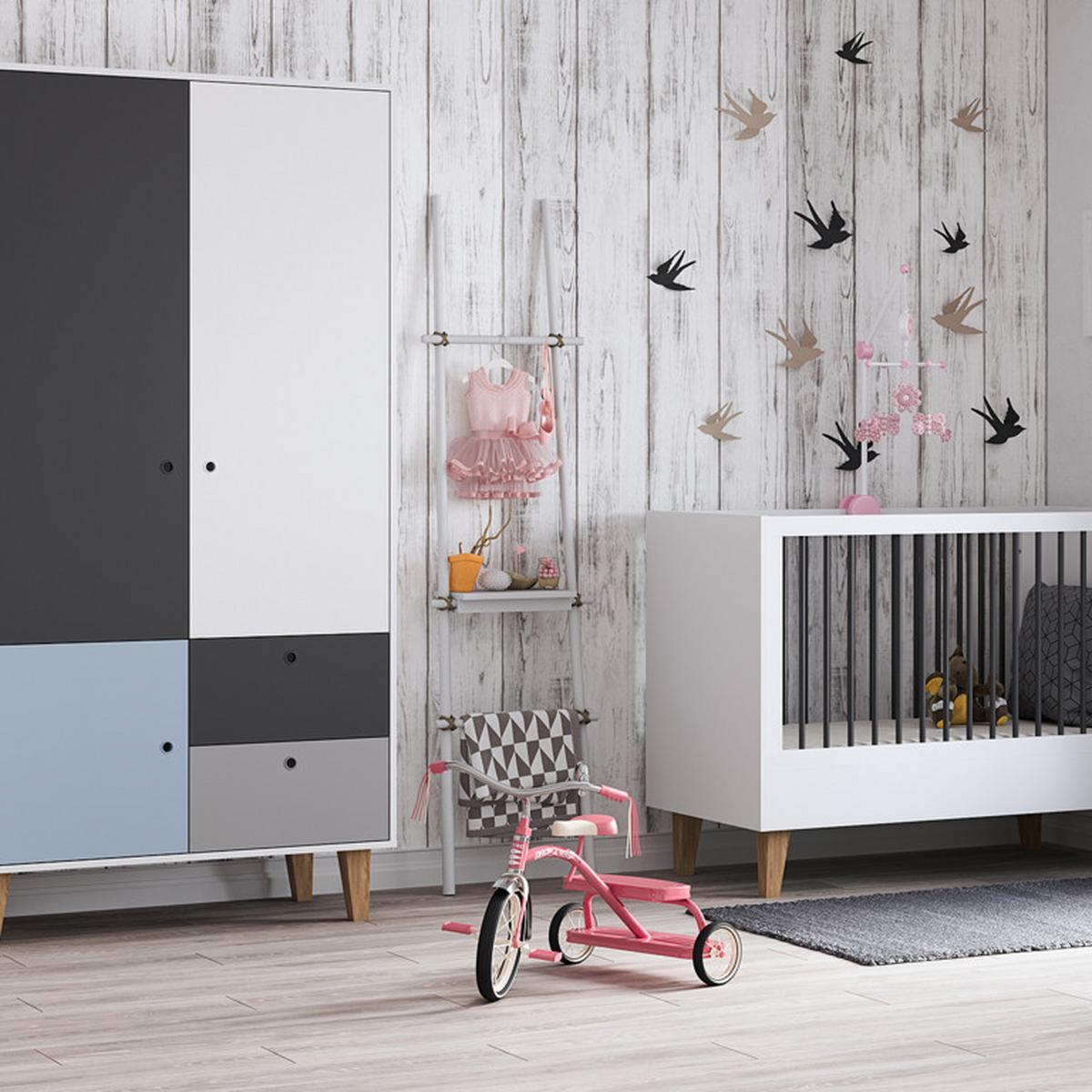 SCHRANK blau - Blau, Holzwerkstoff (103.5/201.5/55cm) - Petits-meubles