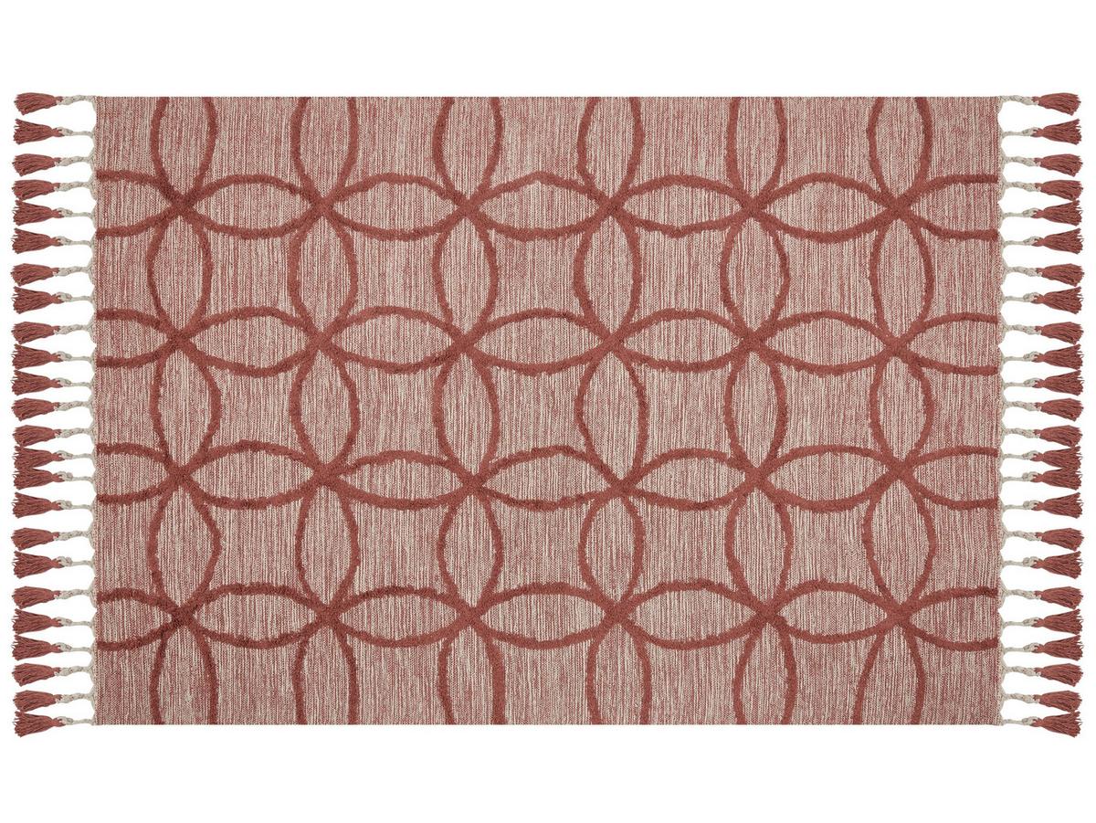 KURZFLOR-TEPPICH Kirsehir 230/160 cm - Rot, Textil (160/230cm) - Beliani