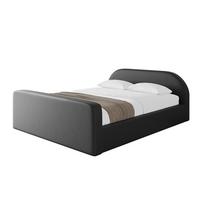 POLSTERBETT mit Bettkasten, Fußteil und Lattenrost, Boxbett mit Matratze H3/H4 - TIVON-Z-V1 180x200 Schwarz Kunstleder - Schwarz Hochglanz, Holzwerkstoff/Textil (180/200cm) - ALTDECOR