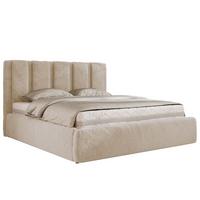 POLSTERBETT SAVINO CLASSIC 180/200 - Creme Plüsch - Multipocket-Matratze - Creme, Textil (180/200cm) - MKS