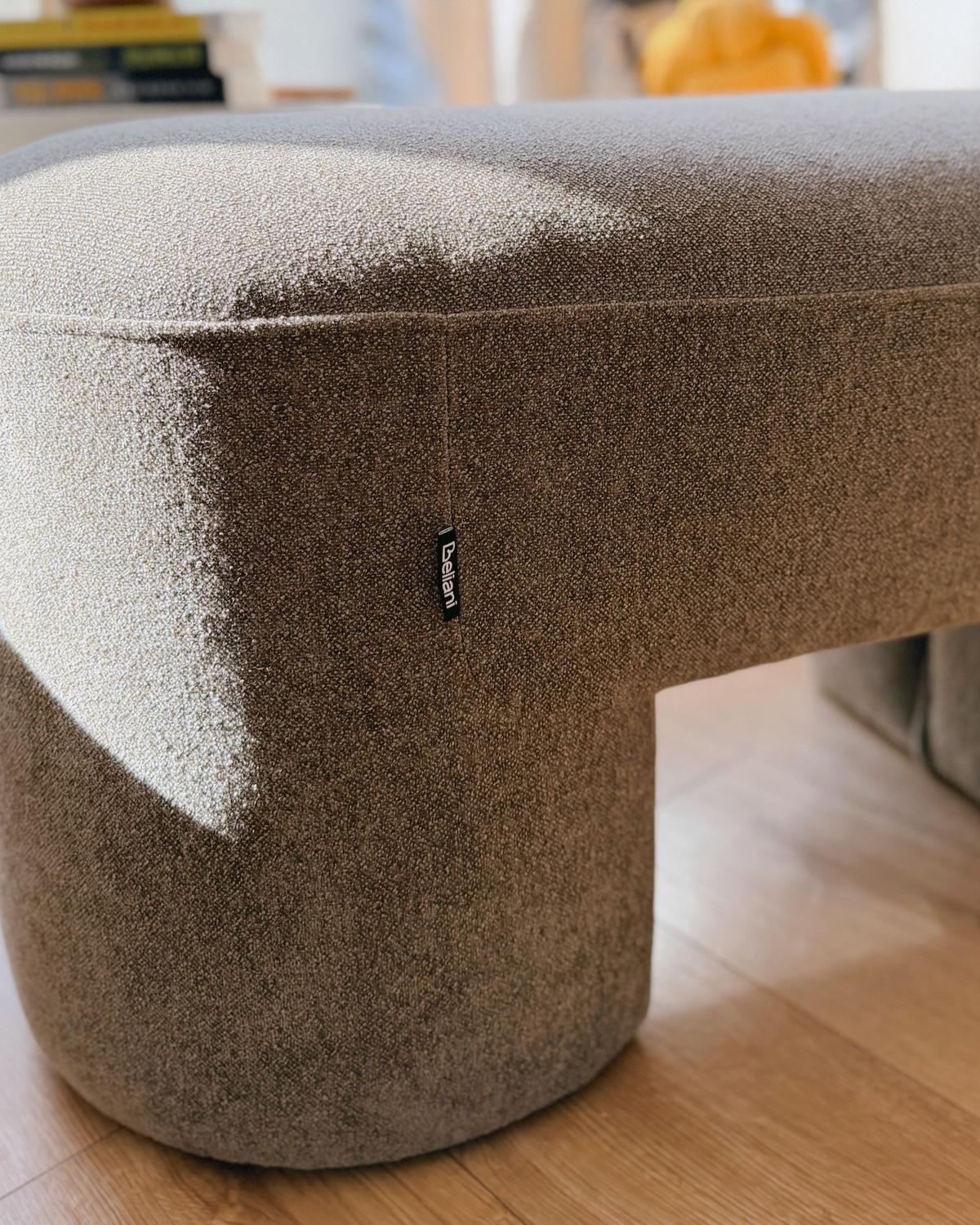 BANK Braun Decorah - Braun, Textil (88/46/39cm) - Beliani