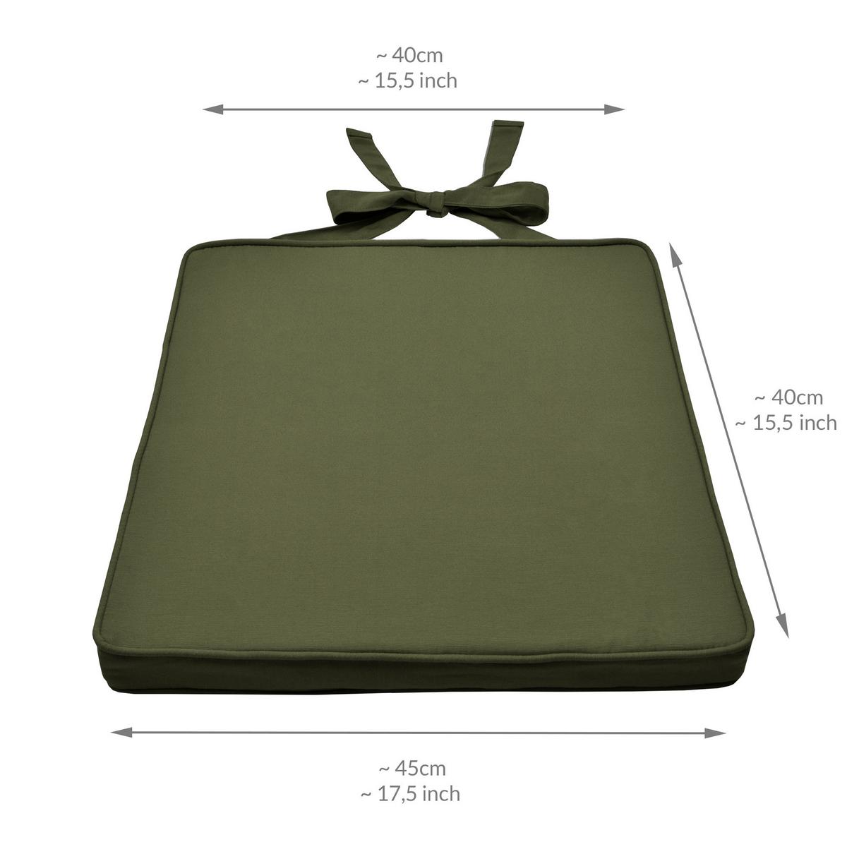 STUHLKISSEN Loft SK 45x40x5cm Olivgrün (4tlg) - Olivgrün, Textil (45/40/20cm) - Beautissu 