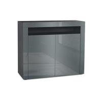 KOMMODE Valencia Grau Hochglanz / Grau Hochglanz - Grau, Holzwerkstoff (108/92/40cm) - Vladon