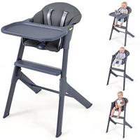 KINDERHOCHSTUHL mit verstellbarem Tablett grau - Grau, Metall (66/90/55cm) - COSTWAY
