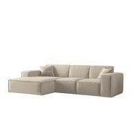 ECKSOFA Ottom Celes Premium Opera Velvet - Beige, Holzwerkstoff/Textil (266/165cm) - Fun Möbel