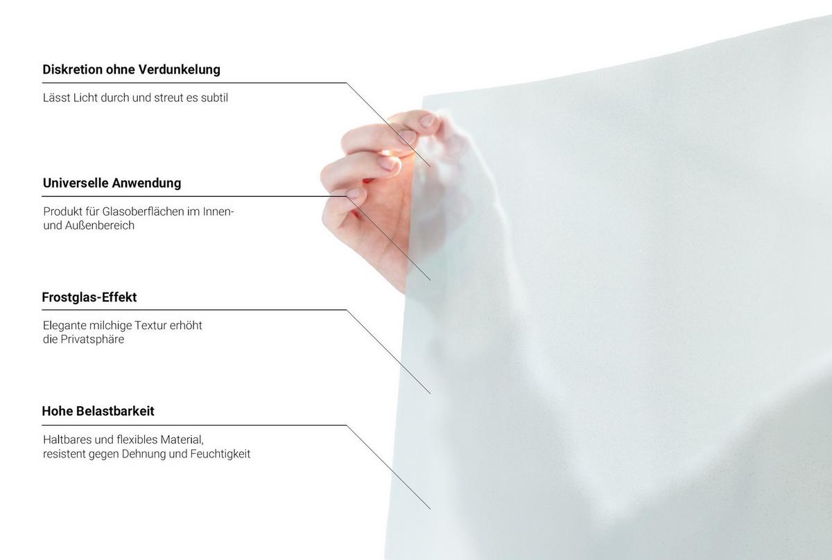 SICHTSCHUTZFOLIE – 200x106 cm - Transparent, Kunststoff (200/100/0.1cm) - TULUP