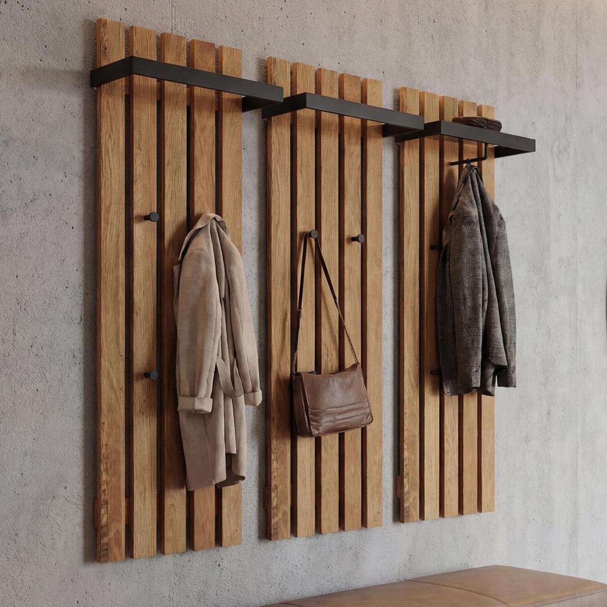 GARDEROBENPANEEL Eiche Dekor - Eiche Wotan, Holz (40/120/21cm) - MCW