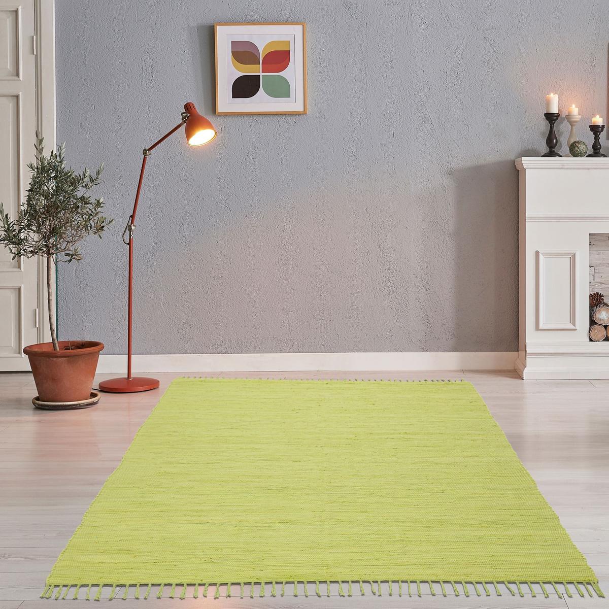 FLECKERLTEPPICH Chindi 60x120 cm - Limette, Textil (60/120cm) - Rug and Roll