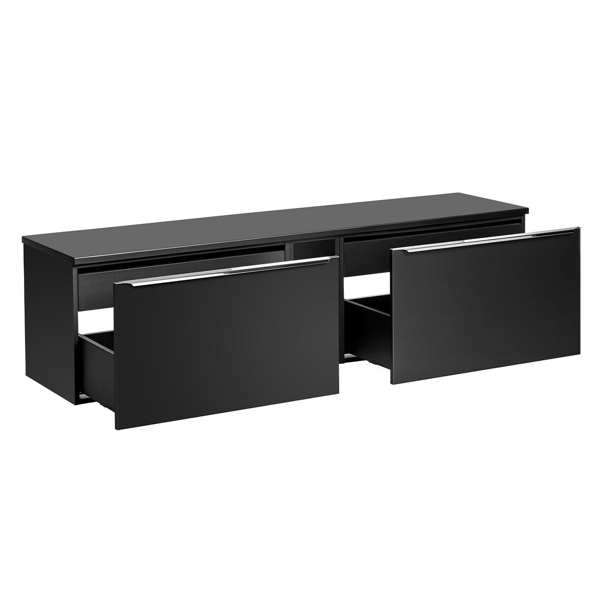 WASCHTISCHUNTERSCHRANK 180cm Éros Schwarz - Schwarz, Holzwerkstoff (180/48/46cm) - Petits-meubles