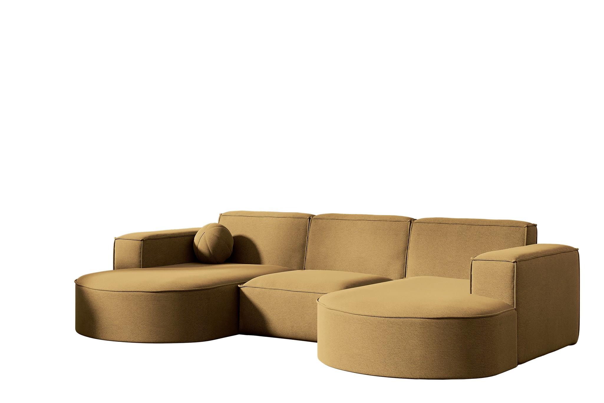 SOFA U-form Sunday - Braun, Holzwerkstoff/Textil (299/78/165cm) - Fun Möbel